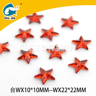 Imitation flat flat five-pointed star non-porous DIY deduction phone factory stickers factory direct