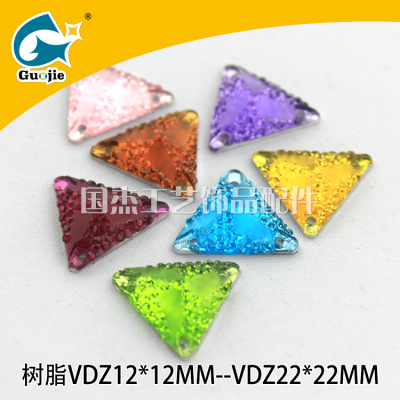 Resin Triangle chamfering gorgeous star hand sewn jewelry accessories