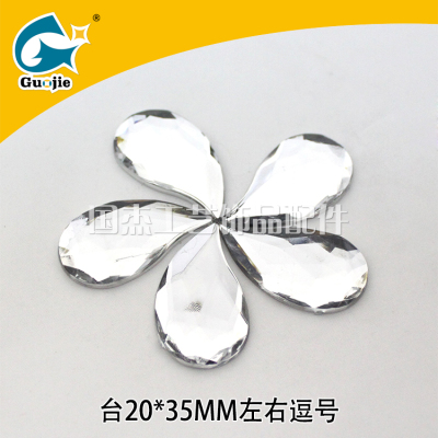 Imitation table left and right comma flat bottom non-porous clock/sliding door decoration acrylic imitation table drill 