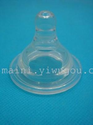 silicone transparent baby nipple health and security variable flow Size L for 6-12 M baby 