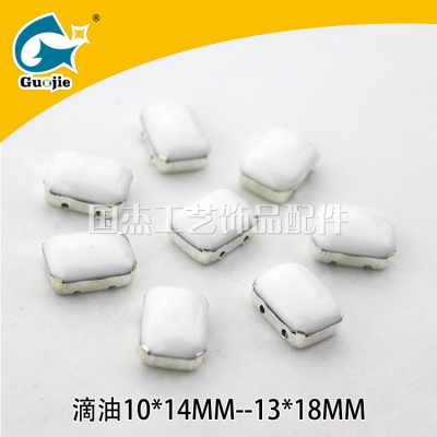 Rectangular hand sewn metal Dijiao button dispensing claw drilling high - end clothing decorative accessories