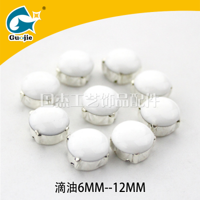 Single claw dripping oil round drop oil diamond jewelry accessories fashion with clothes necklace drill hat wholesale