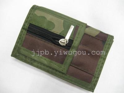 Wallet with Army Green Camo fabric waterproof material production.