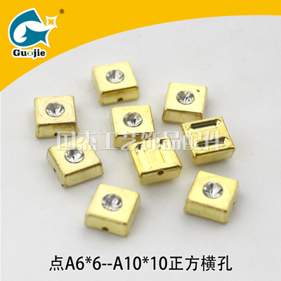 The main square point drill cross - hole hand - drill the buckle of the buckle - plastic adhesive stone
