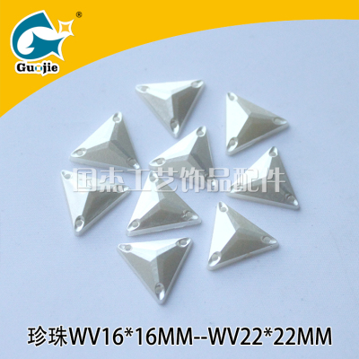 Pearl Triangle Three - hole Scarves with Drill Flat Bottom Satellite Drill