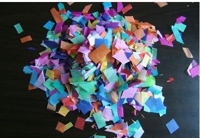 Color paper shredder shredded colored paper filled with gift paper
