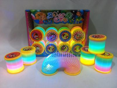 Luminous, lighted Rainbow circle