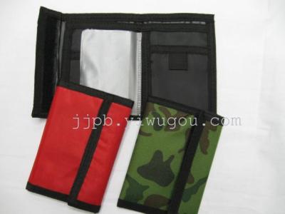 Children's advertising wallet using 420D color waterproof material production.