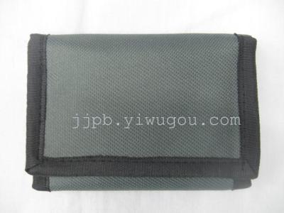 Male and female Velcro wallet 600D black waterproof material production.