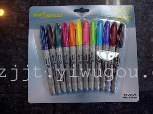 New Korean Watercolor Brush pen 12 color highlighter