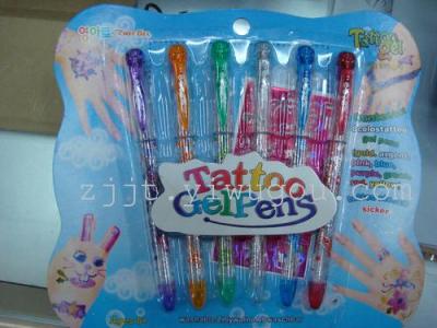 New Korean version of fluorescent color ballpoint pen watercolor painting for children
