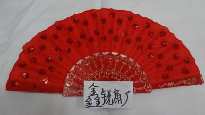 The factory sells directly. The wedding fan red sequins fan wedding gift fan