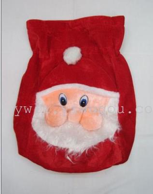 Upscale Santa gifts flannel gift bag Christmas cartoon the old man face a Christmas gift bag