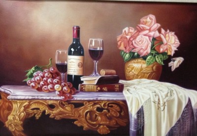 Ying xin painting flower fruit oil painting.