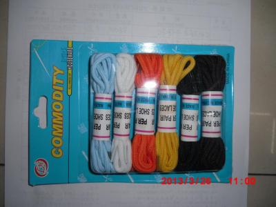 6 pairs of colored shoelaces