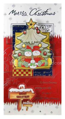 Manufacturer direct selling bronzing craft hand paste Christmas card