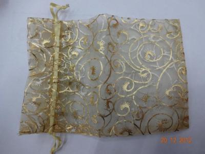 Bandage moire gold band mouth gift bag