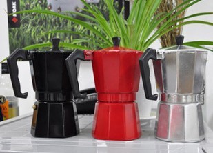 Italy the aluminium Moka pot octagonal coffee pot variety in color and size options