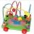 The cartoon intelligence Trailer around early childhood educational wooden toys wooden bead Beaded Beads around the car