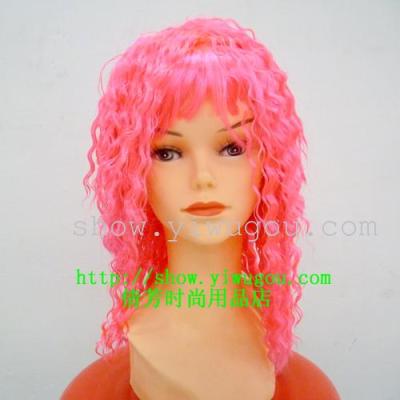 Small wave pressure curve party holiday wig