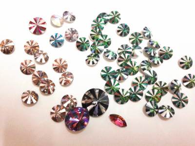 Color Fancy Shape Diamonds Nail Stickers Manicure Accessories