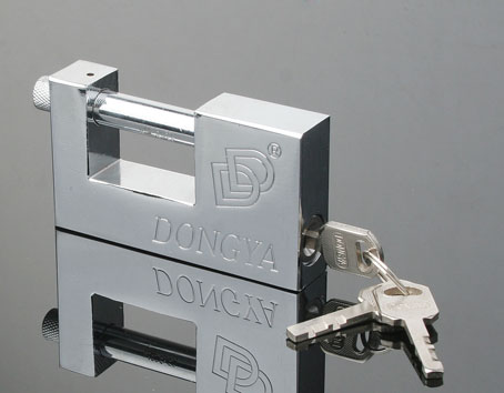 挂锁矩形锁镀铬矩形锁厂家直销防盗防剪锁具家用仓库柜子铁挂锁