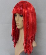 Spun gold hair straightener KTV Carnival performances wig party wigs Halloween wigs