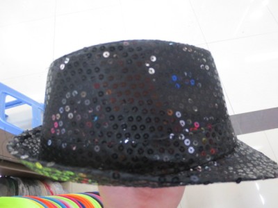 Pure Color Sequins Decorative Stage Hat