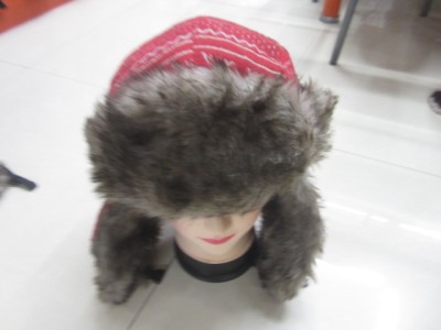 Red lei feng hat, warm hat