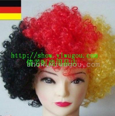 German fans hair,national flag wig,World Cup wig,Football wig
