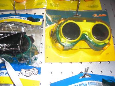 Electric welding two layer flip - over glasses