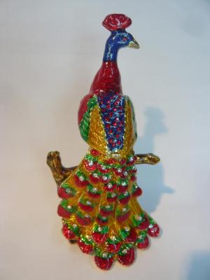 Peacock Alloy Jewelry Box