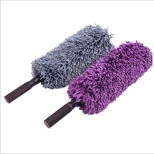 Retractable automobile wax dust mop washing cleaning duster