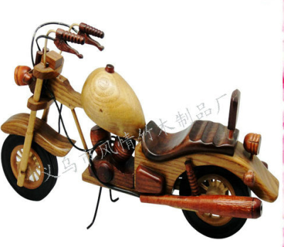 Factory direct supply of wooden 12 - inch motorcycle model toys manual simulation wood crafts Decoration wholesale