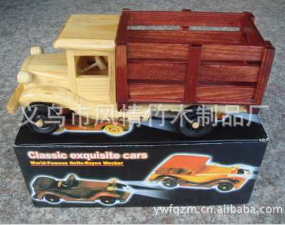 Factory direct sales of wooden 10-inch truck models home furnishings gifts crafts