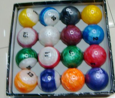 台球子   珍珠球  16个彩球