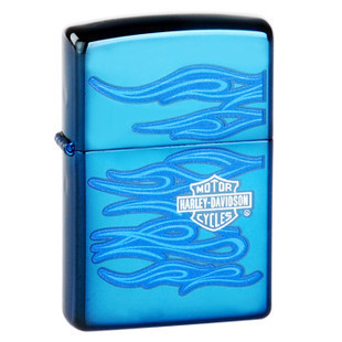 Original Mall Shoppe authentic ZIPPO lighter Harley 20446 blue ice flame color ice