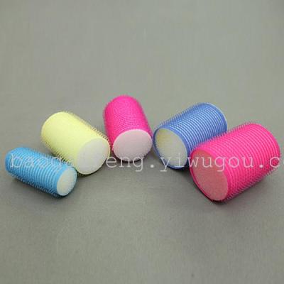 Hair products heart set self adhesive sponge hair curlers nylon hair sponge curlers