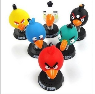 Angry birds swing spring doll car jewelry ornaments with aromatherapy