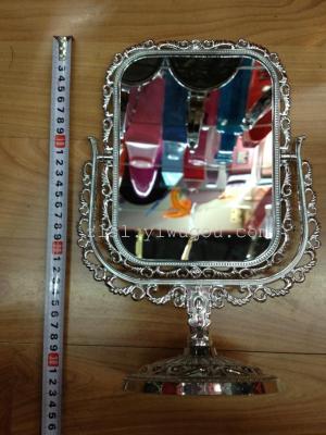 Square antique lace mirror.