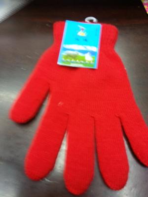 Acrylic red full finger glove
