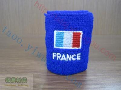 FRANCE France flag embroidery patterns embroidery blue cashmere wrist personality flag unisex style sport wristband