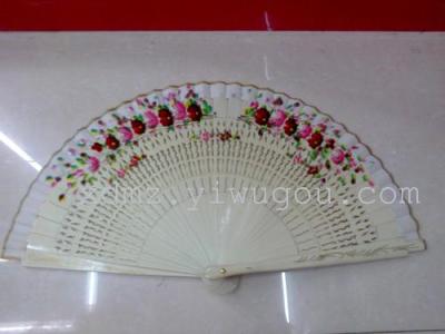 Factory direct Spain fan painting wooden fan hand fan hand-painted flowers