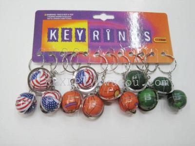 Globe key chain key ring green Tin gifts wholesale jewelry the flag pirate King ball