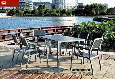 High-end outdoor furniture wood desk and Chair set garden rectangular tables and chairs casual Western style tables and chairs