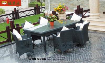 Outdoor leisure furniture sets braided cane/rattan rectangular tables and chairs patio garden leisure furniture combination