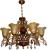 European resin decorative lighting lamps, wrought iron chandelier crystal chandeliers