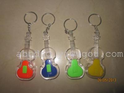 Transparent violins Keychain light/colorful key chain Keychain/white light/factory outlets