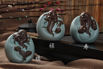 Special price ru-tea-toy boutique gift azure drive home crafts tea-tea-tea glazed ceramic pet ornam