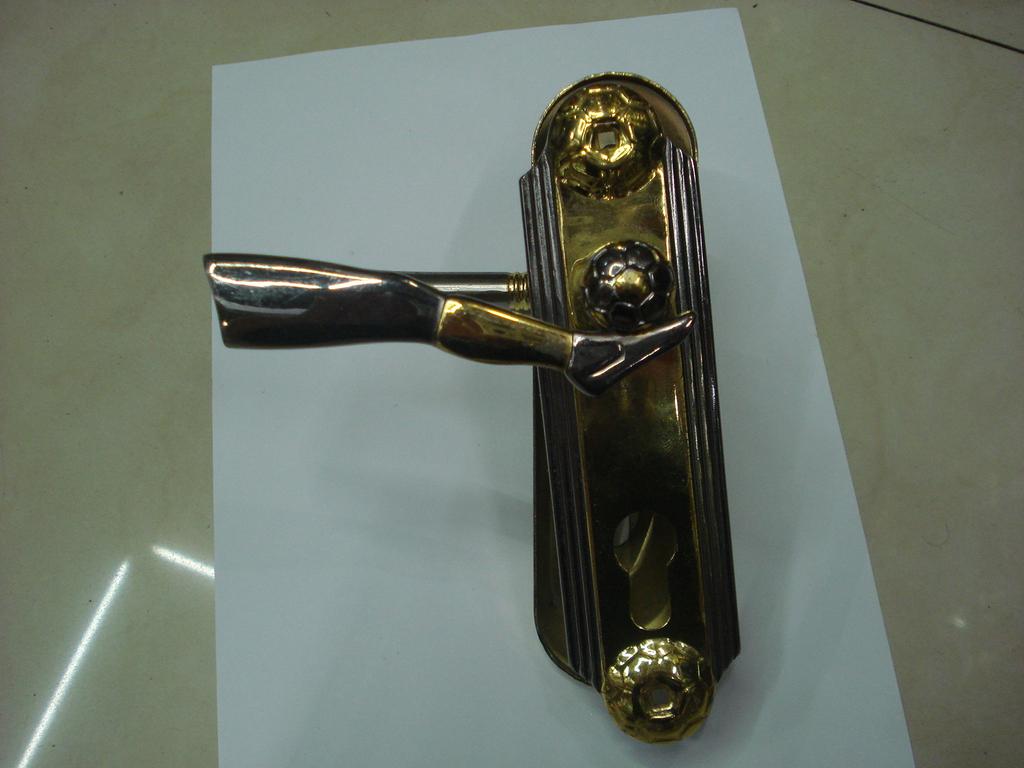 机械室内门锁 执手锁 防盗铜锁